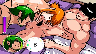 Juicy with an increment of hard blowjob&comma; well-pleased friends having sex&comma; animation from the game
